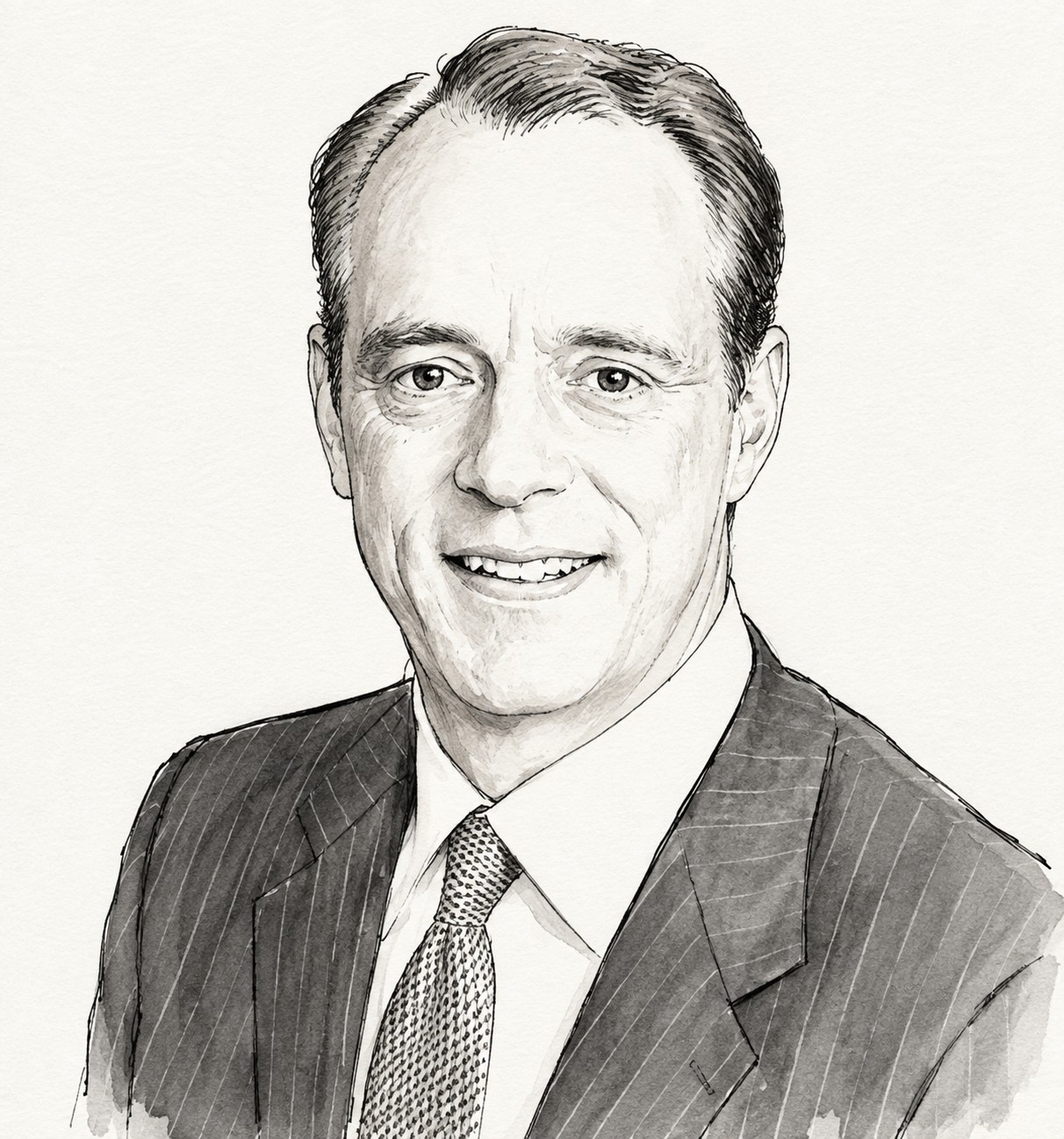 Line drawing of Craig Schuster